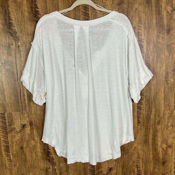 NWOT Free People Heritage Henley, Medium, White, OB1281381 - Picture 5 of 14